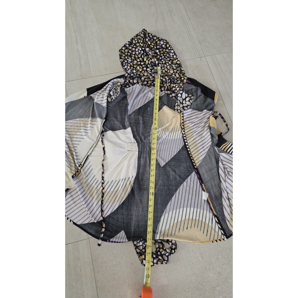 Issa London 100% Silk Jersey Hoodie Wrap Dress Boho Chic Geometric Wedding Guest - Picture 15 of 16